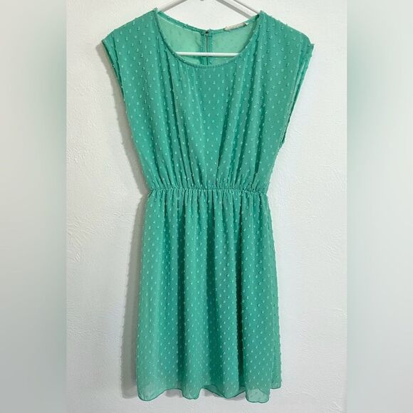 Tea n Rose mint green clip dot sleeveless coquette mini dress, size small - Picture 1 of 8